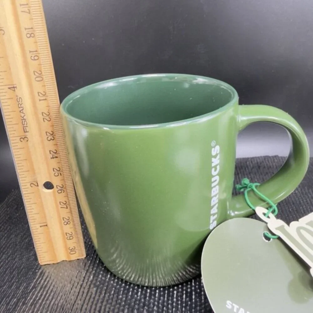 Starbucks Coffee Dark Green Coffee Mug Cup Mermaid Siren With‎ Joy Tags Mug Cup
